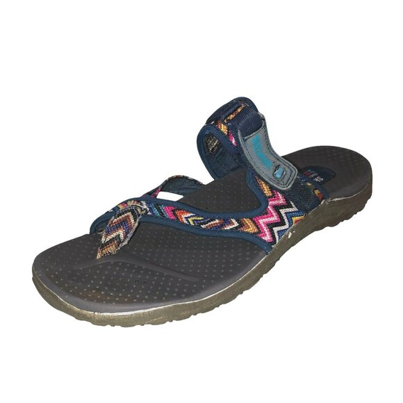 Skechers Womens Size 10 Reggae Zig Zag Swag Open Toe Slip On Sports Sandals - Picture 1 of 9